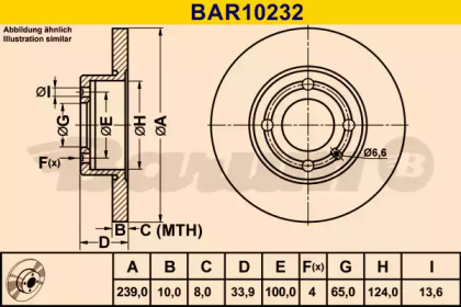 Тормозной диск (BARUM: BAR10232)