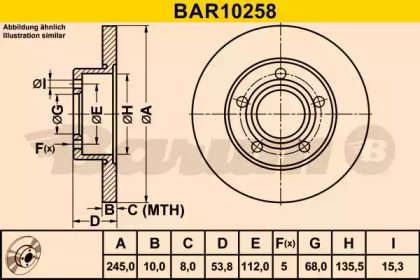 Тормозной диск (BARUM: BAR10258)