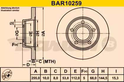 Тормозной диск (BARUM: BAR10259)