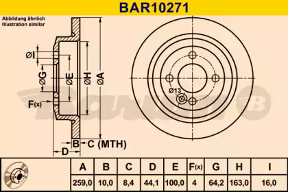 Тормозной диск (BARUM: BAR10271)