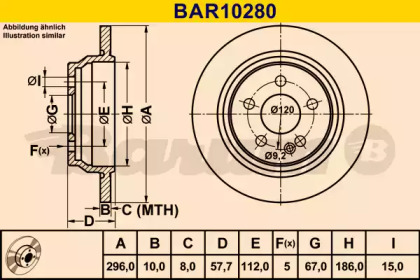 Тормозной диск (BARUM: BAR10280)