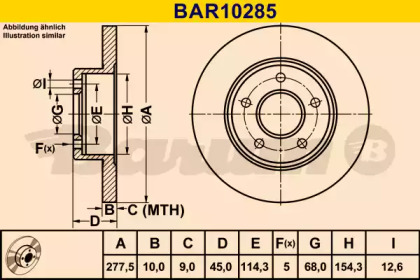 Тормозной диск (BARUM: BAR10285)