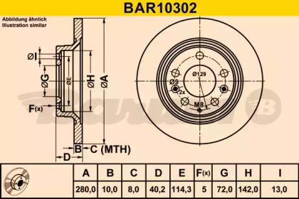 Тормозной диск (BARUM: BAR10302)