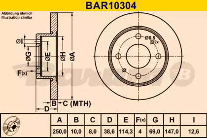 Тормозной диск (BARUM: BAR10304)