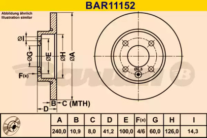 Тормозной диск (BARUM: BAR11152)