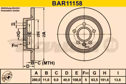 Тормозной диск (BARUM: BAR11158)