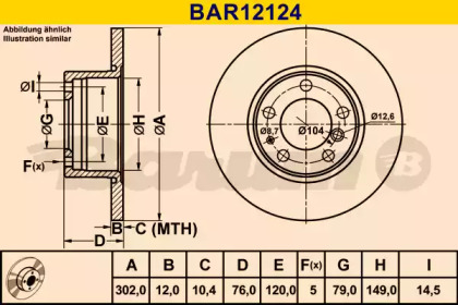 Тормозной диск (BARUM: BAR12124)