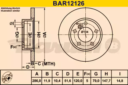 Тормозной диск (BARUM: BAR12126)