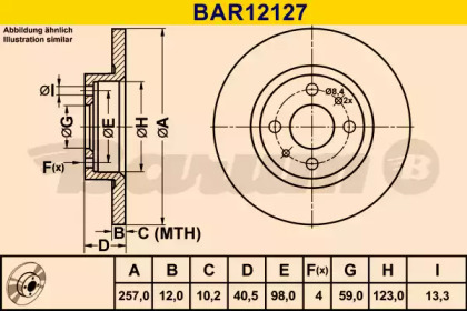 Тормозной диск (BARUM: BAR12127)