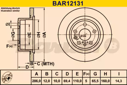 Тормозной диск (BARUM: BAR12131)