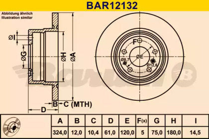 Тормозной диск (BARUM: BAR12132)