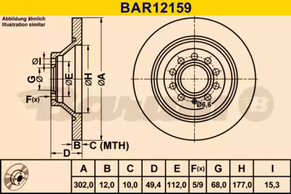 Тормозной диск (BARUM: BAR12159)