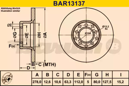 Тормозной диск (BARUM: BAR13137)