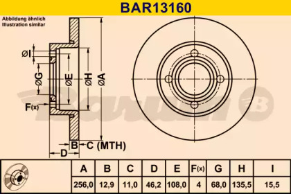 Тормозной диск (BARUM: BAR13160)