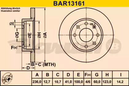 Тормозной диск (BARUM: BAR13161)