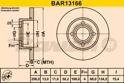 Тормозной диск (BARUM: BAR13166)