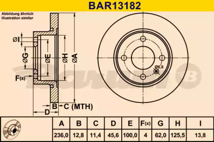 Тормозной диск (BARUM: BAR13182)