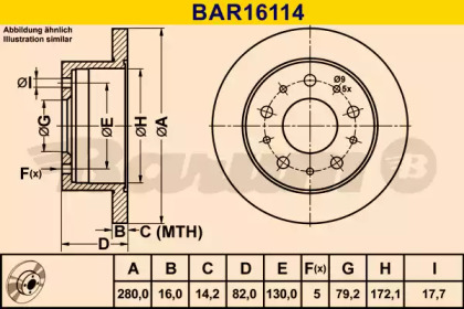 Тормозной диск (BARUM: BAR16114)