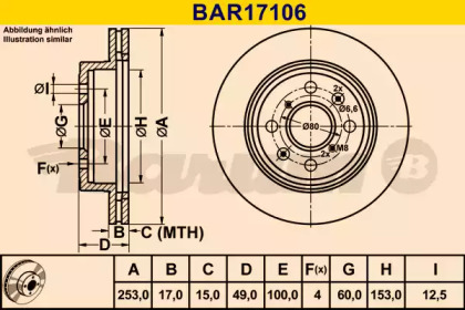 Тормозной диск (BARUM: BAR17106)