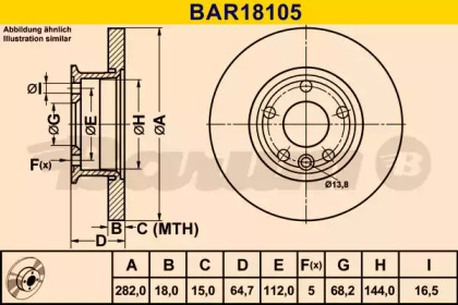 Тормозной диск (BARUM: BAR18105)