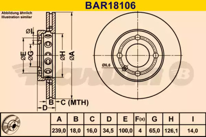 Тормозной диск (BARUM: BAR18106)