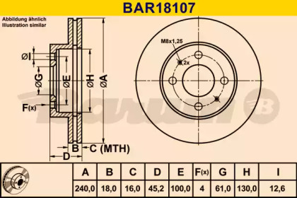 Тормозной диск (BARUM: BAR18107)