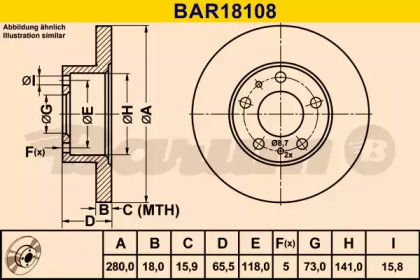 Тормозной диск (BARUM: BAR18108)