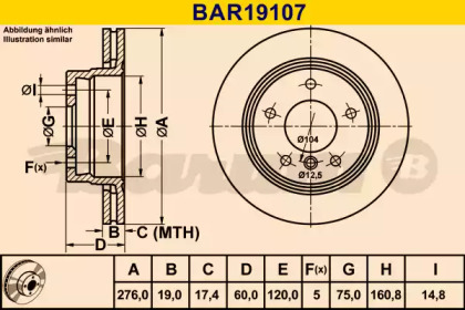 Тормозной диск (BARUM: BAR19107)