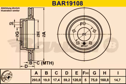 Тормозной диск (BARUM: BAR19108)