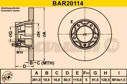 Тормозной диск (BARUM: BAR20114)