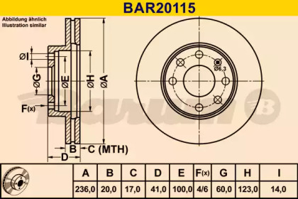 Тормозной диск (BARUM: BAR20115)