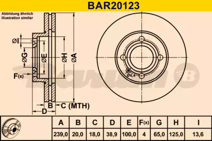 Тормозной диск (BARUM: BAR20123)