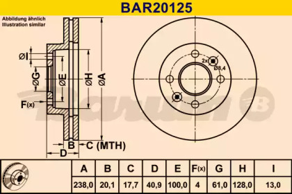 Тормозной диск (BARUM: BAR20125)