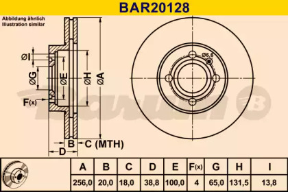 Тормозной диск (BARUM: BAR20128)