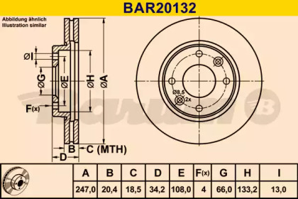 Тормозной диск (BARUM: BAR20132)