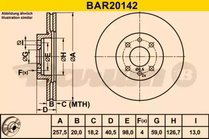 Тормозной диск (BARUM: BAR20142)