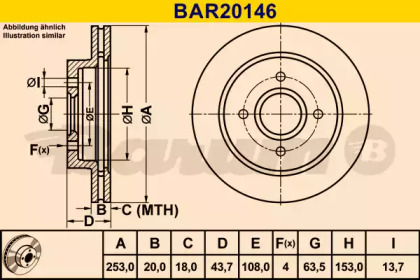 Тормозной диск (BARUM: BAR20146)