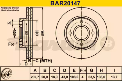 Тормозной диск (BARUM: BAR20147)