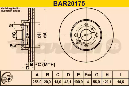 Тормозной диск (BARUM: BAR20175)