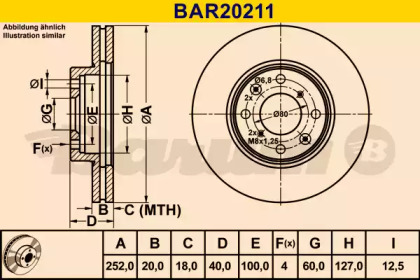 Тормозной диск (BARUM: BAR20211)