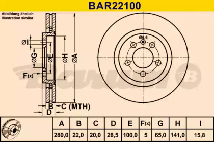 Тормозной диск (BARUM: BAR22100)