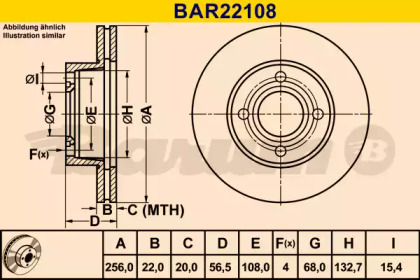 Тормозной диск (BARUM: BAR22108)