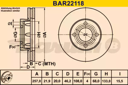 Тормозной диск (BARUM: BAR22118)