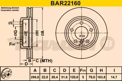 Тормозной диск (BARUM: BAR22160)