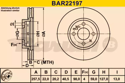 Тормозной диск (BARUM: BAR22197)