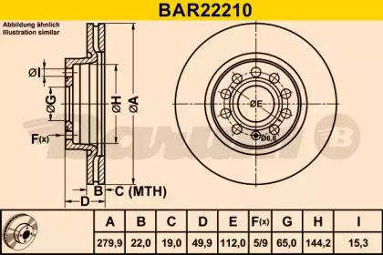 Тормозной диск (BARUM: BAR22210)