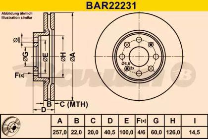 Тормозной диск (BARUM: BAR22231)