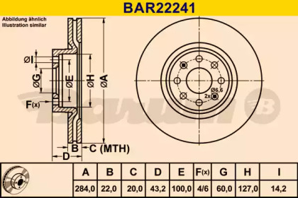 Тормозной диск (BARUM: BAR22241)