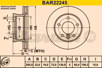 Тормозной диск (BARUM: BAR22245)