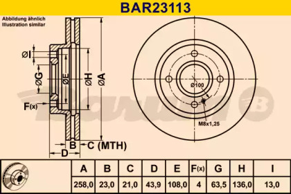 Тормозной диск (BARUM: BAR23113)